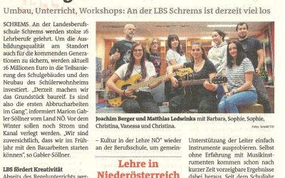 WS Bericht Bezirksblätter_09 19_LBS Schrems_Musik WS_1LG